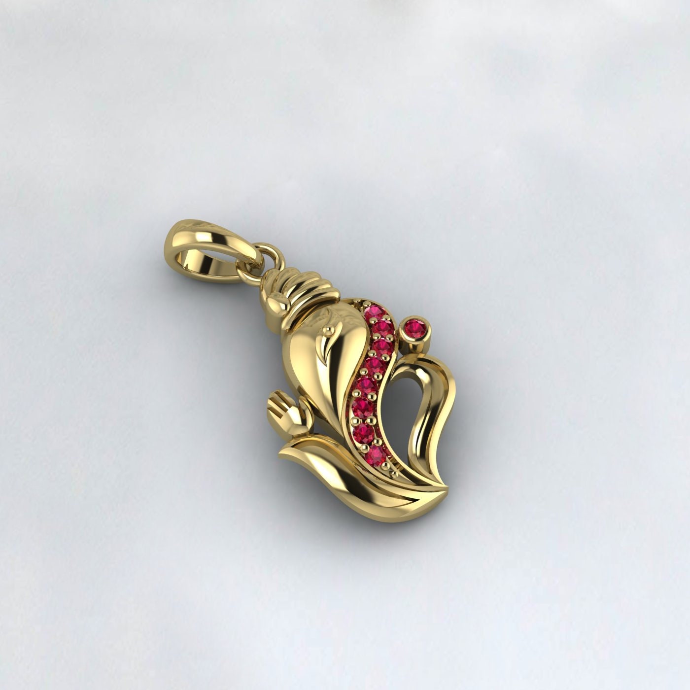 Ruby God Ganesha Sterling Silver Pendant Ganesh Pendant Ganesh Jewellery Lord Ganesha Locket For Men And Women Indian Spiritual Pendant