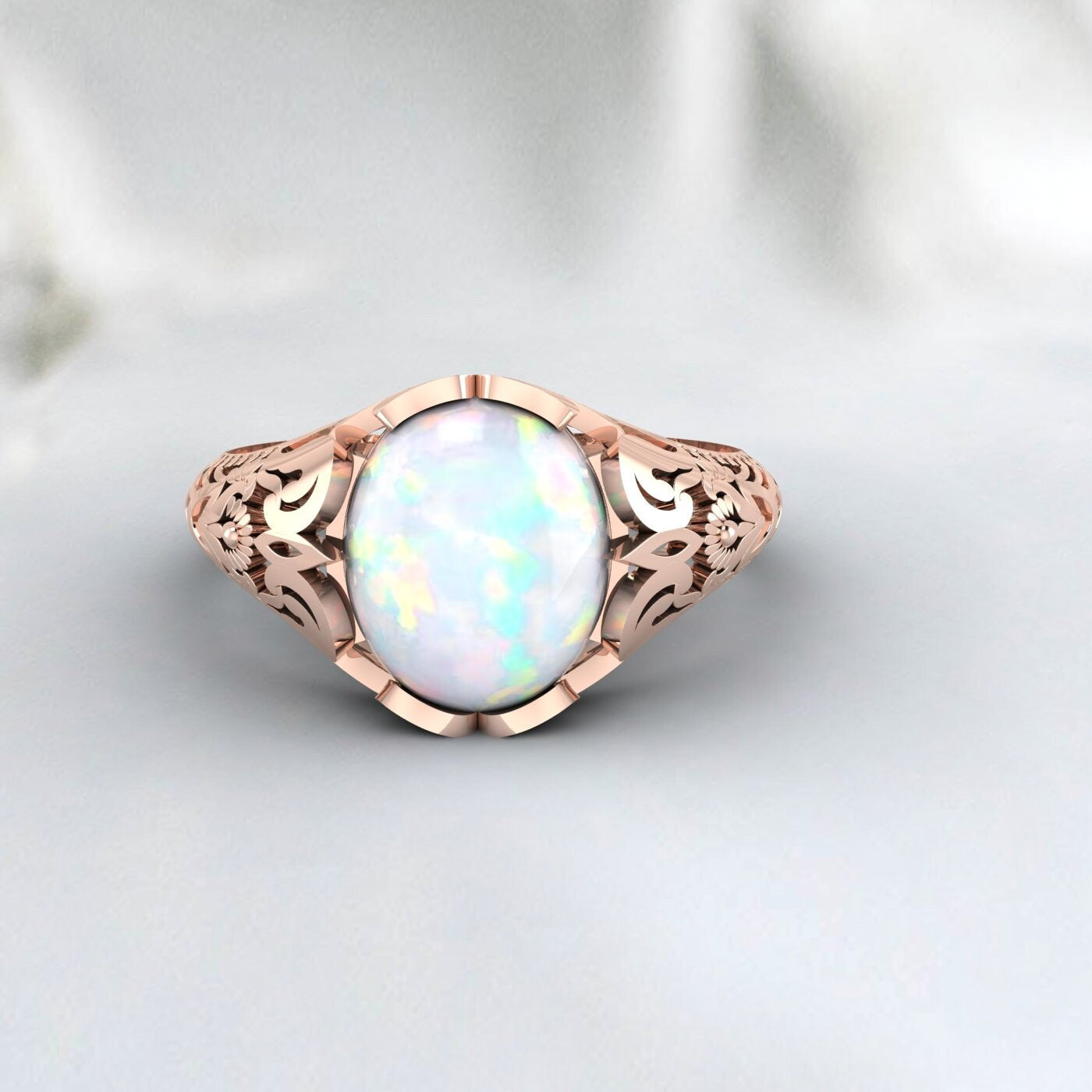 Fire Opal Men Ring 925 Sterling Silver Opal Men Ring Wedding Men Gift