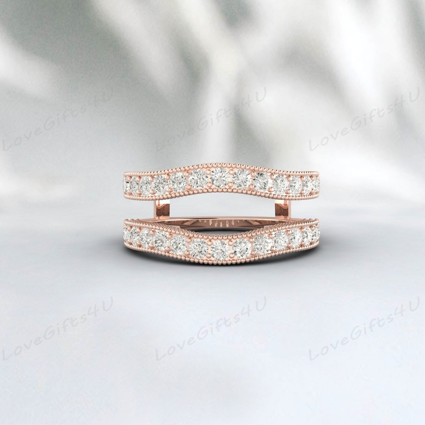 Moissanite Enhancer Wedding Band Matching Ring Anniversary Ring