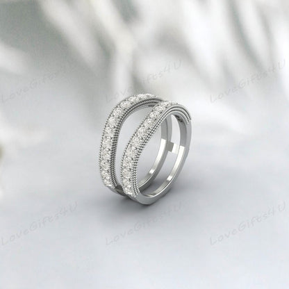 Moissanite Enhancer Wedding Band Matching Ring Anniversary Ring