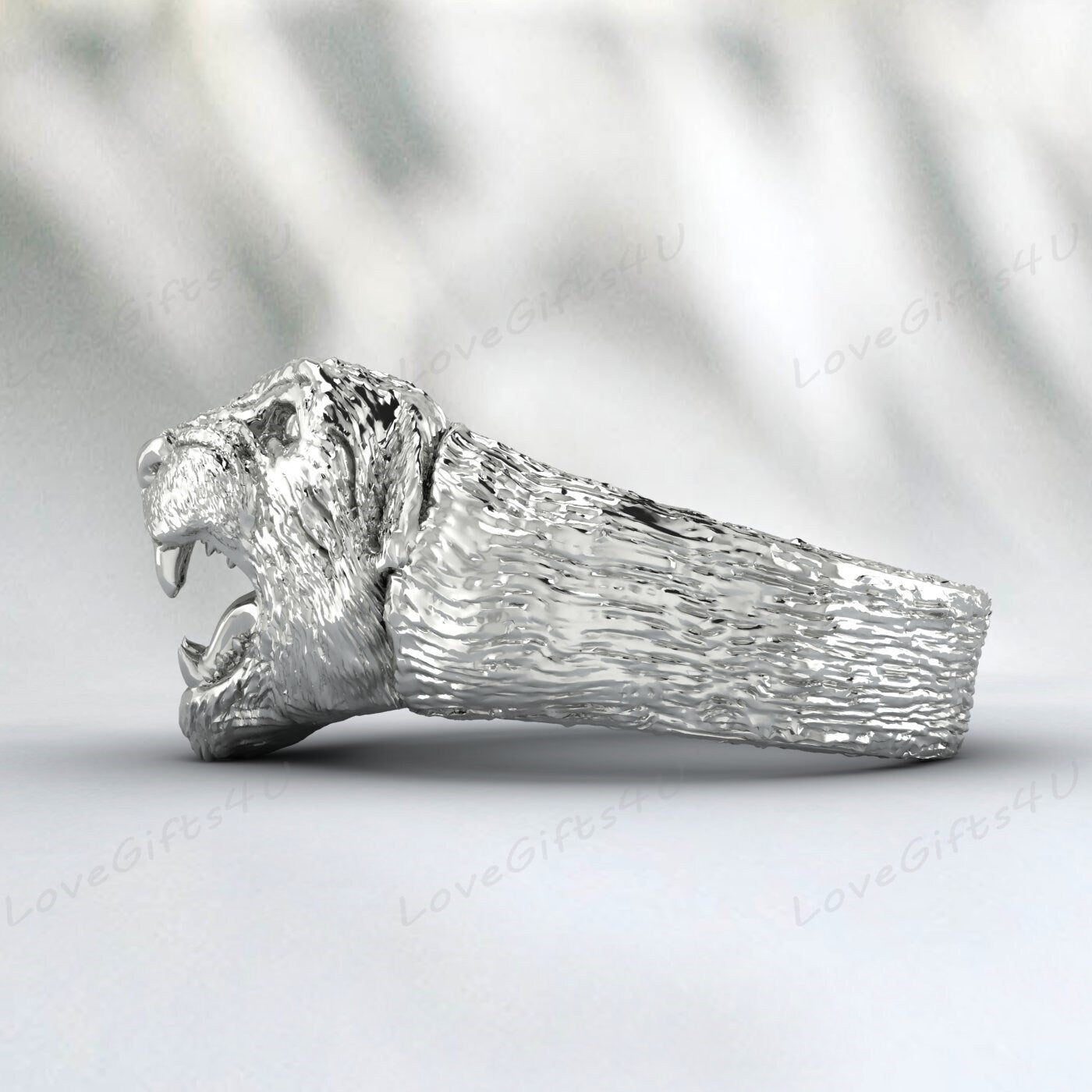 Lion Ring Handmade Silver Lion Ring Lion Animal Ring Men Ring For Men