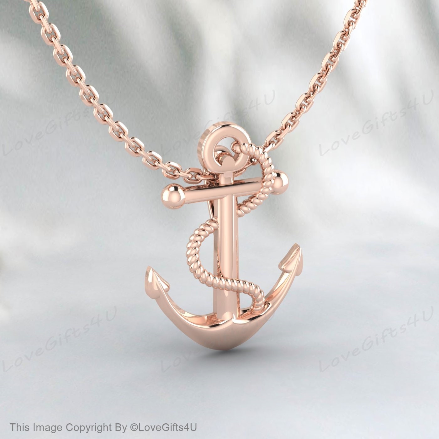 Anchor Necklace, Choose Gold Anchor or Silver Anchor, 18K Gold Vermeil or Sterling Silver, Nautical jewelry, Beach Necklace