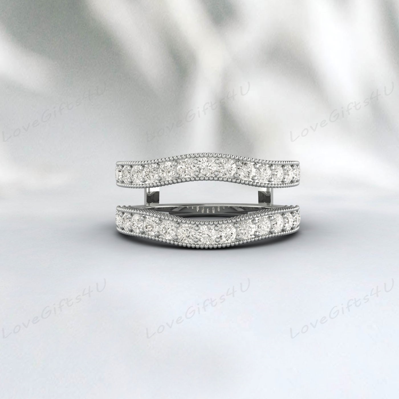 Moissanite Enhancer Wedding Band Matching Ring Anniversary Ring