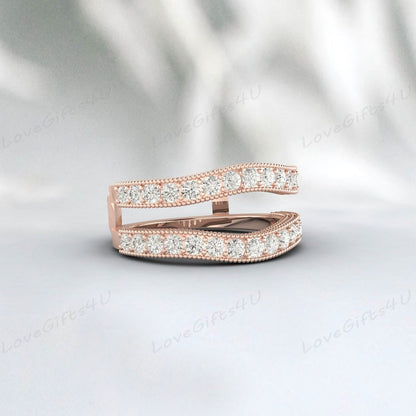 Moissanite Enhancer Wedding Band Matching Ring Anniversary Ring