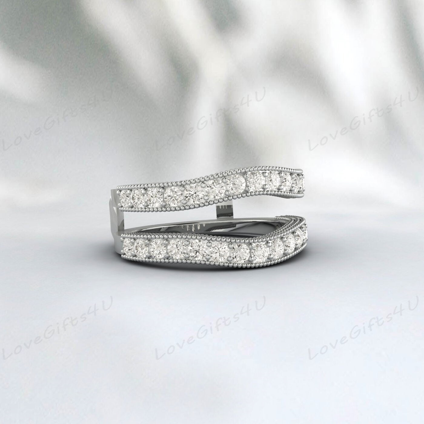 Moissanite Enhancer Wedding Band Matching Ring Anniversary Ring