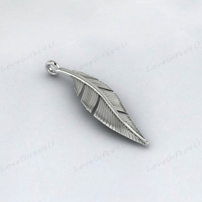 Pendentif aile en argent fin Collier aile pour homme Pendentif plume d’or Collier feuille vintage Hommes Chaîne aile en or Cadeau Saint-Valentin Cadeau petit ami