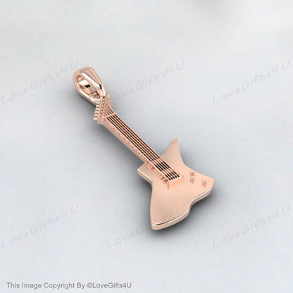 Collier personnalisé de charme de guitare électrique, bijoux de musique personnalisés, cadeaux de guitariste, cadeau pour mélomane et enseignant, collier de meilleur ami