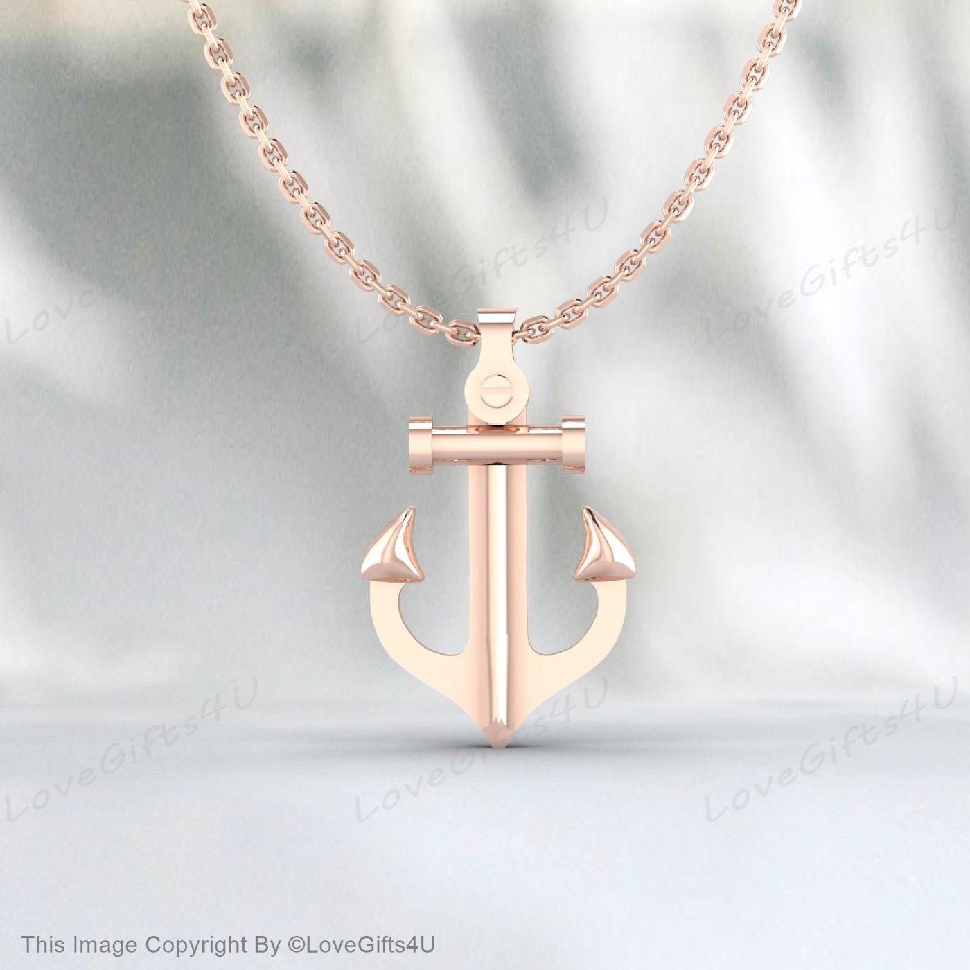 Anchor necklace for men, groomsmen gift, men's necklace with a silver anchor pendant, silver chain, gift for him, nautical necklace, surfer