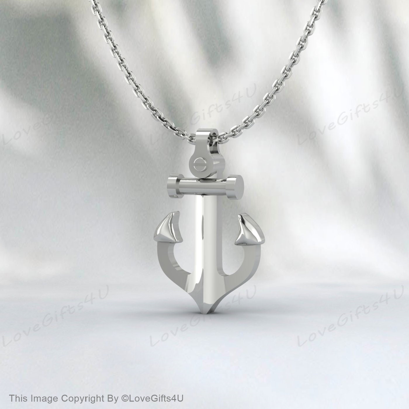 Collier d’ancre pour hommes, cadeau de palefreniers, collier pour hommes avec pendentif ancre en argent, chaîne en argent, cadeau pour lui, collier nautique, surfeur