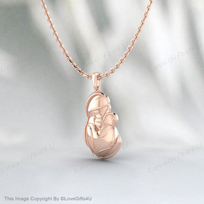 Cadeau super mères, collier mère et enfant en argent sterling, collier bébé maman, cadeau fête des mères, pendentif famille, bijoux maman