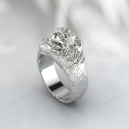 Lion Ring Handmade Silver Lion Ring Lion Animal Ring Men Ring For Men