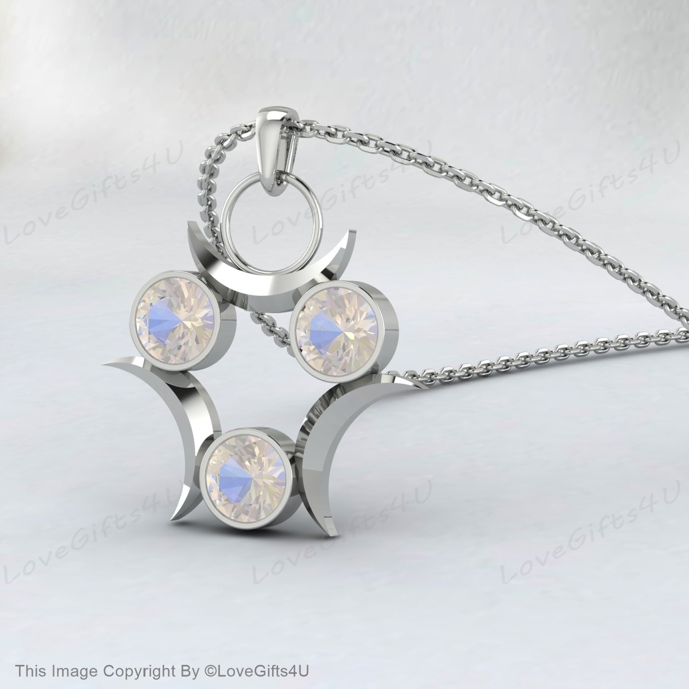 Moonstone Planet Star Pendentif Choker Collier Sterling argent Moonstone Pendentif Juin pierre de naissance collier de pierre de lune argent, bijoux en pierres précieuses