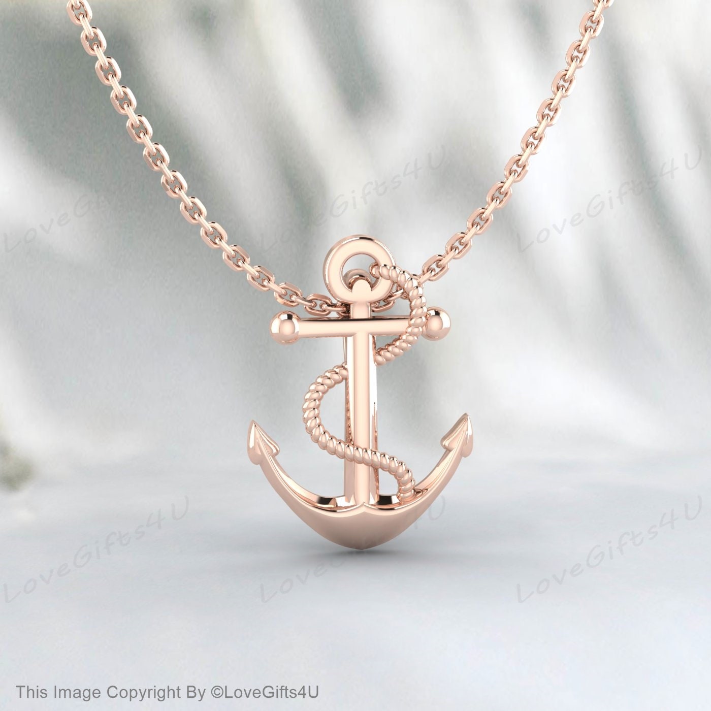 Anchor Necklace, Choose Gold Anchor or Silver Anchor, 18K Gold Vermeil or Sterling Silver, Nautical jewelry, Beach Necklace