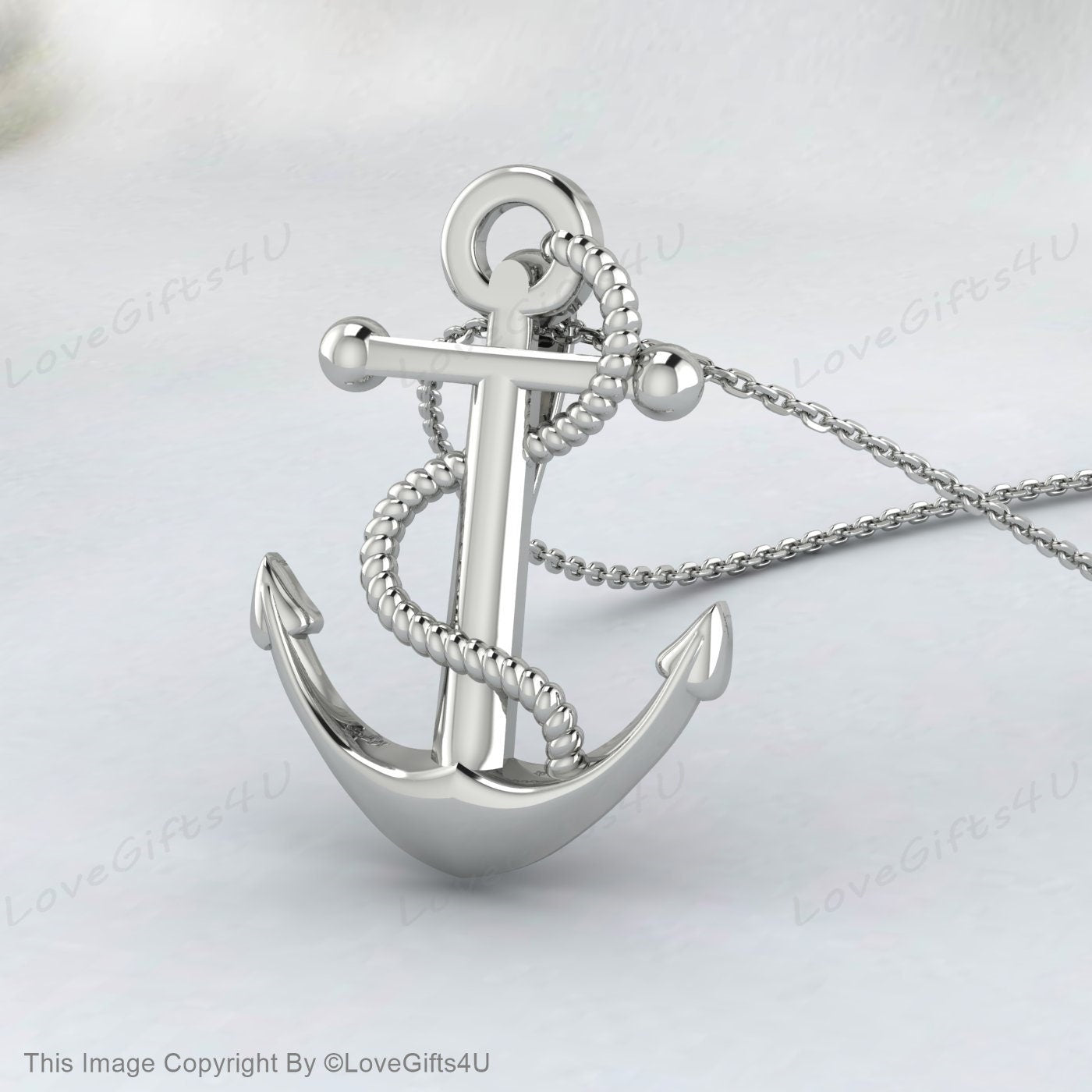 Anchor Necklace, Choose Gold Anchor or Silver Anchor, 18K Gold Vermeil or Sterling Silver, Nautical jewelry, Beach Necklace