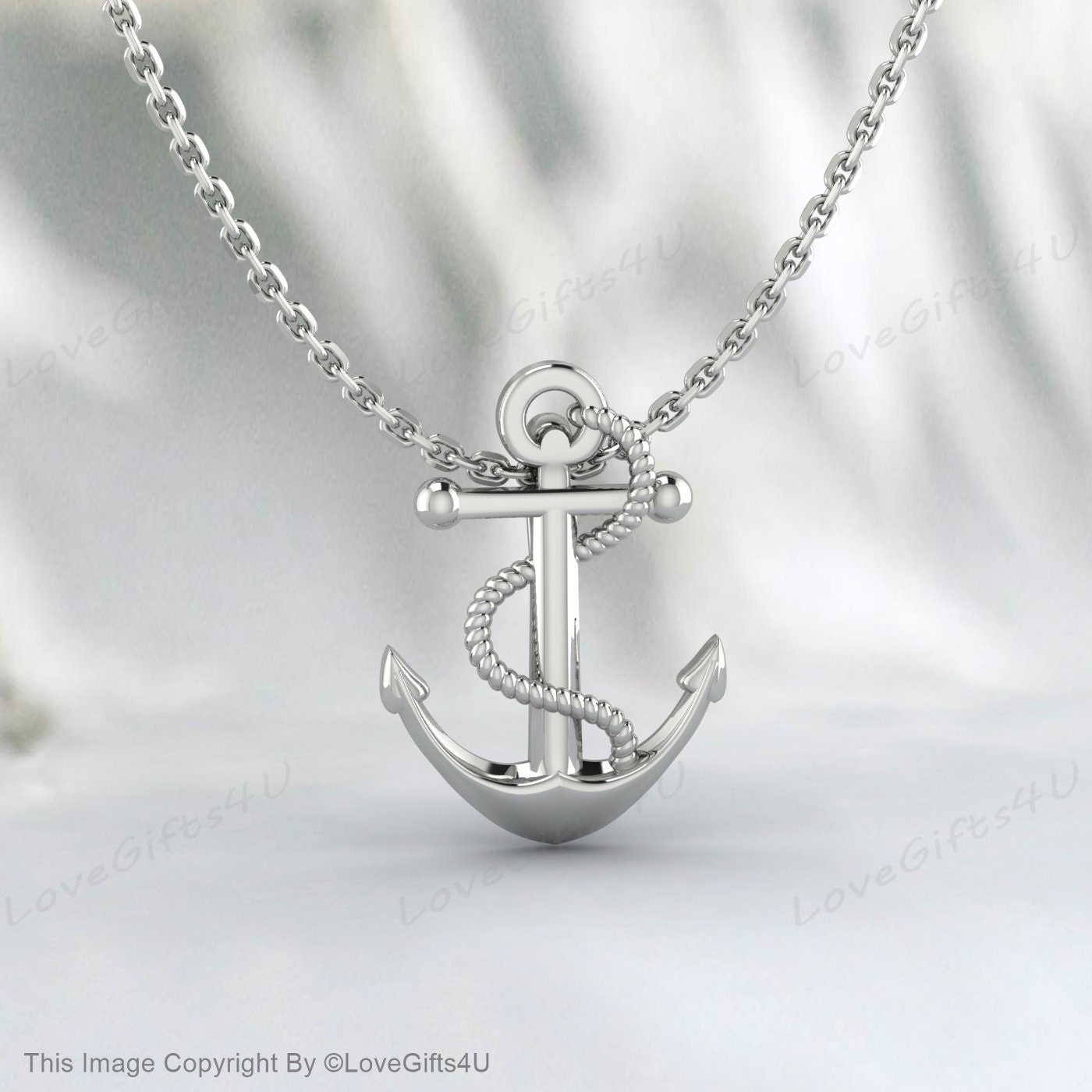 Anchor Necklace, Choose Gold Anchor or Silver Anchor, 18K Gold Vermeil or Sterling Silver, Nautical jewelry, Beach Necklace