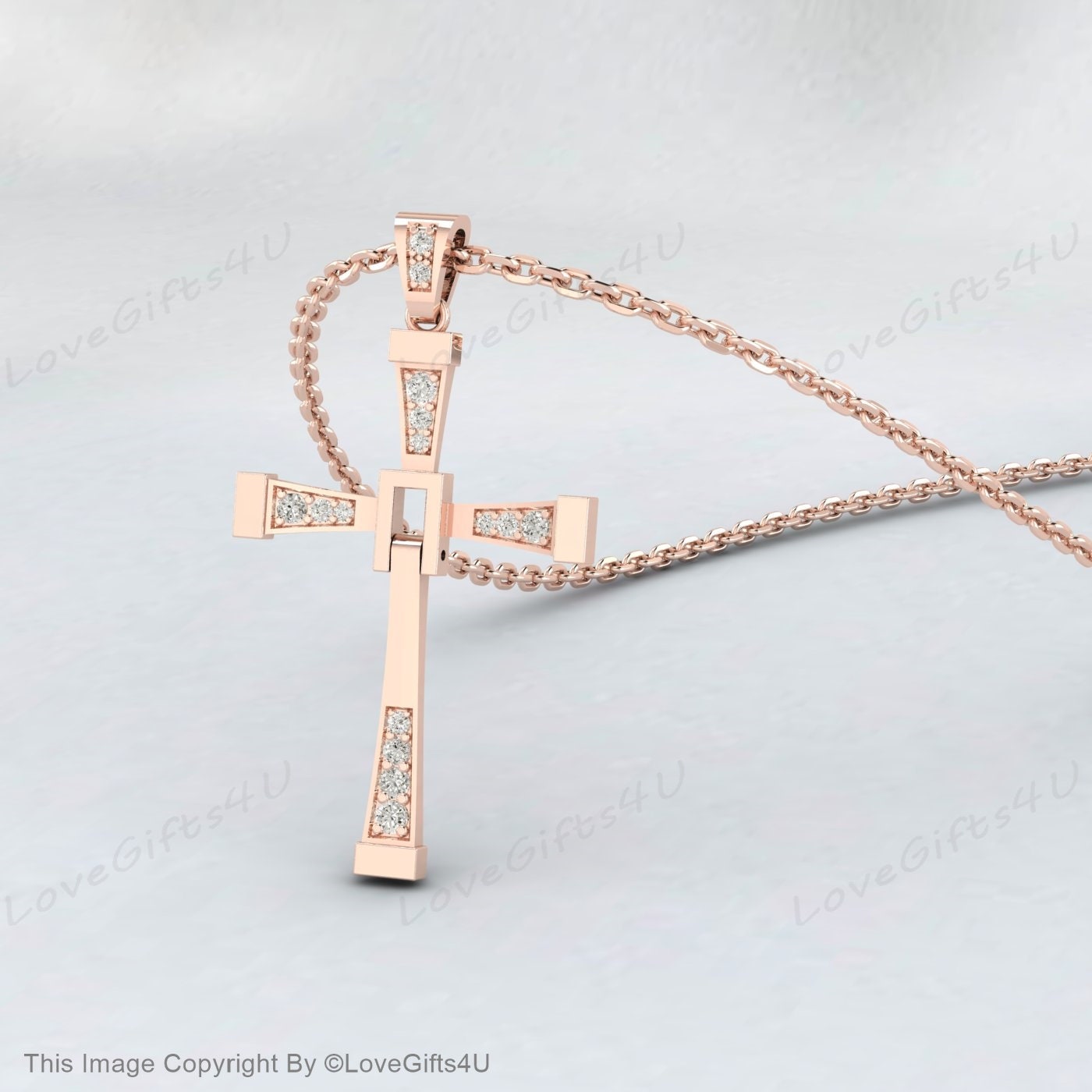 Élégant collier cz Diamond Cross - 925 Sterling Silver, Cadeaux de confirmation pour les filles, cadeau de fête des mères pour sa maman fille sœur épouse