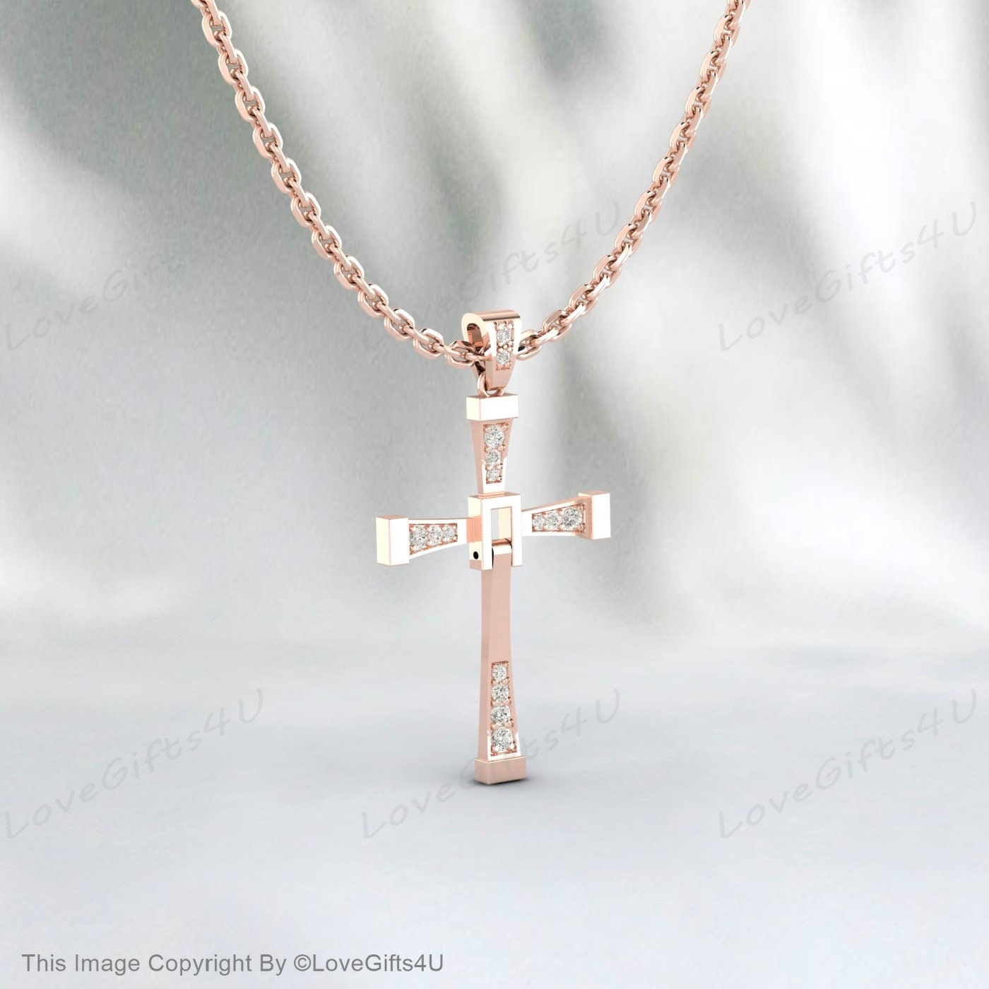 Élégant collier cz Diamond Cross - 925 Sterling Silver, Cadeaux de confirmation pour les filles, cadeau de fête des mères pour sa maman fille sœur épouse