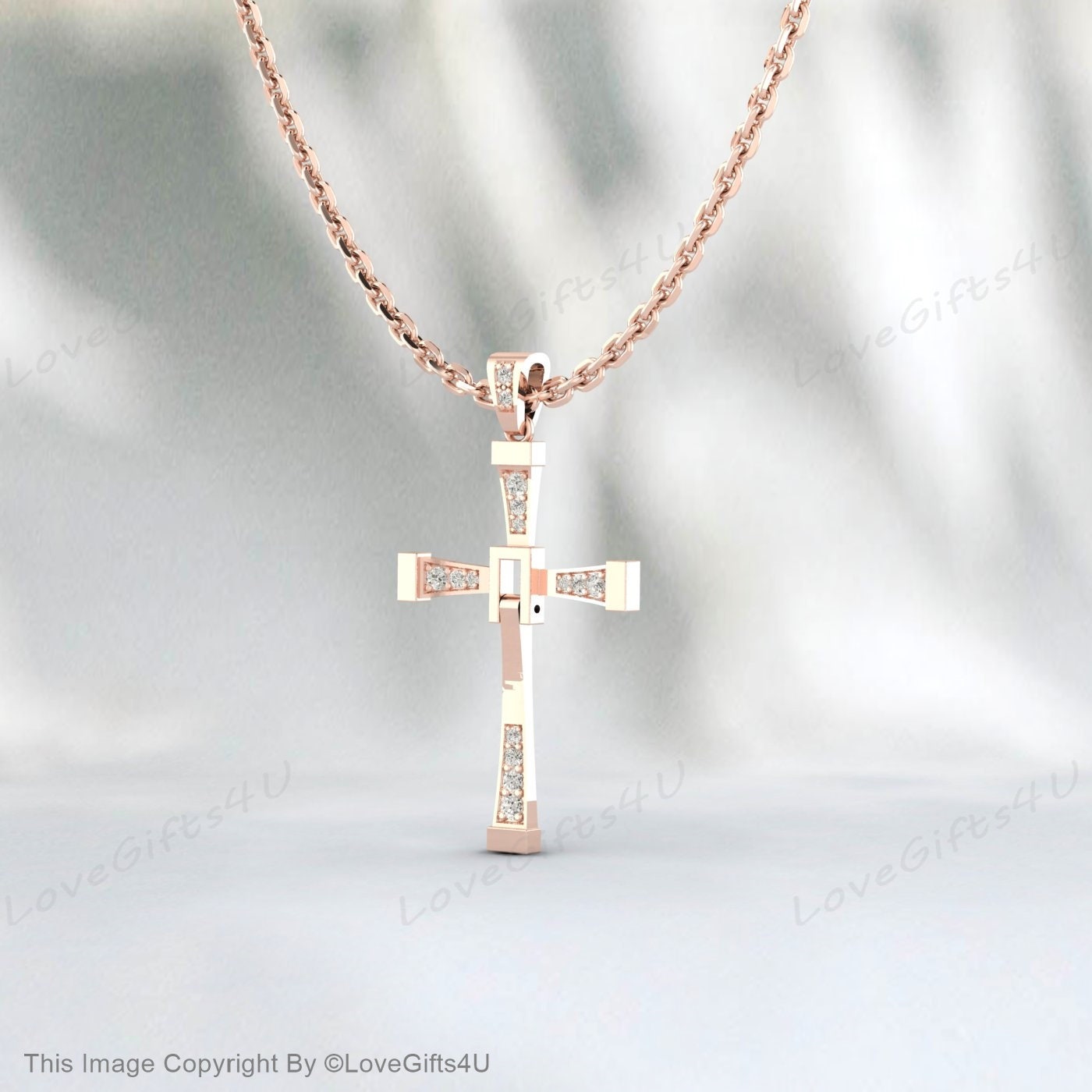 Élégant collier cz Diamond Cross - 925 Sterling Silver, Cadeaux de confirmation pour les filles, cadeau de fête des mères pour sa maman fille sœur épouse