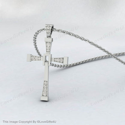 Elegant cz Diamond Cross necklace- 925 Sterling Silver, Confirmation gifts for girls, mothers day gift for her mom daughter sister wife