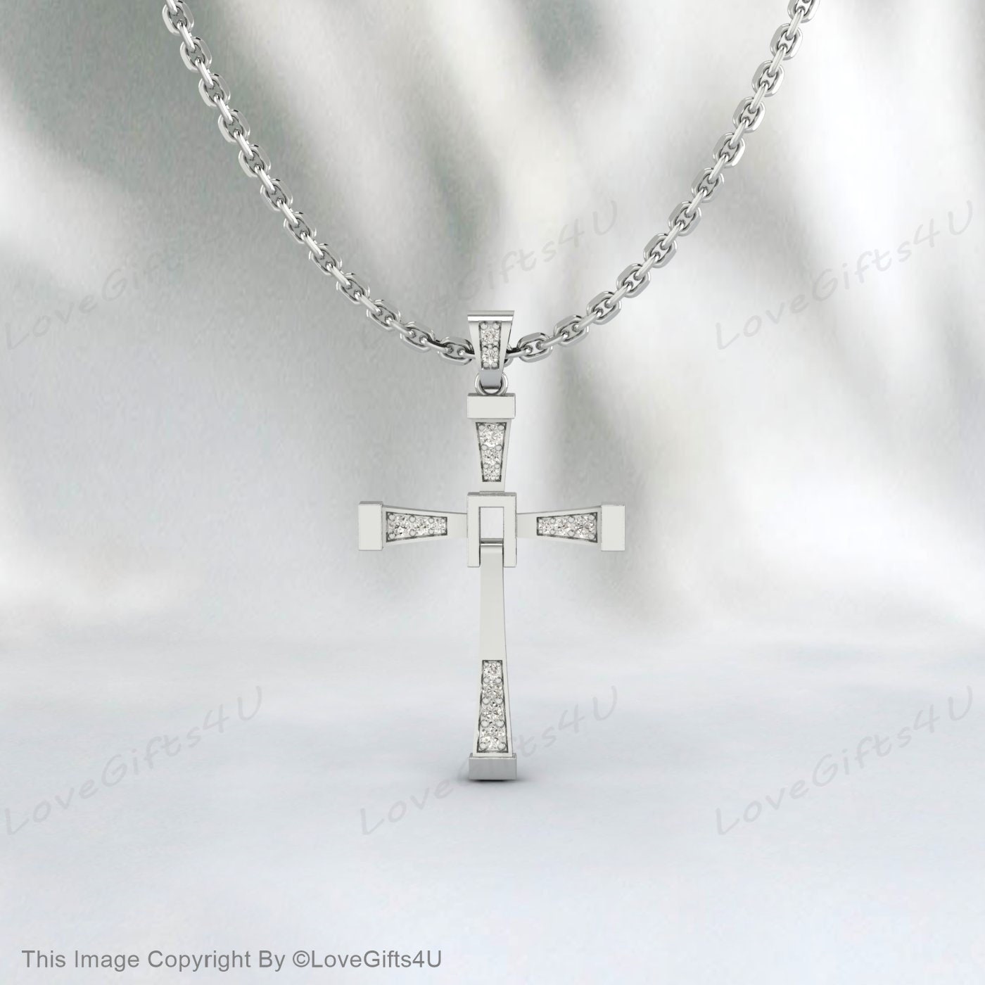 Elegant cz Diamond Cross necklace- 925 Sterling Silver, Confirmation gifts for girls, mothers day gift for her mom daughter sister wife