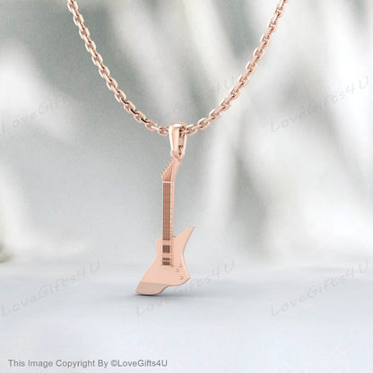 Collier personnalisé de charme de guitare électrique, bijoux de musique personnalisés, cadeaux de guitariste, cadeau pour mélomane et enseignant, collier de meilleur ami