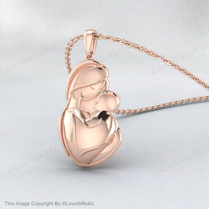 Cadeau super mères, collier mère et enfant en argent sterling, collier bébé maman, cadeau fête des mères, pendentif famille, bijoux maman