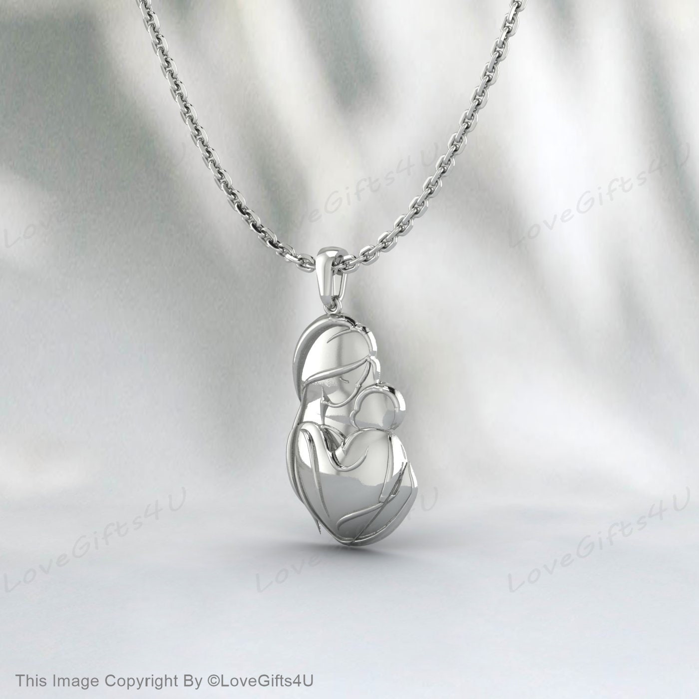 Cadeau super mères, collier mère et enfant en argent sterling, collier bébé maman, cadeau fête des mères, pendentif famille, bijoux maman