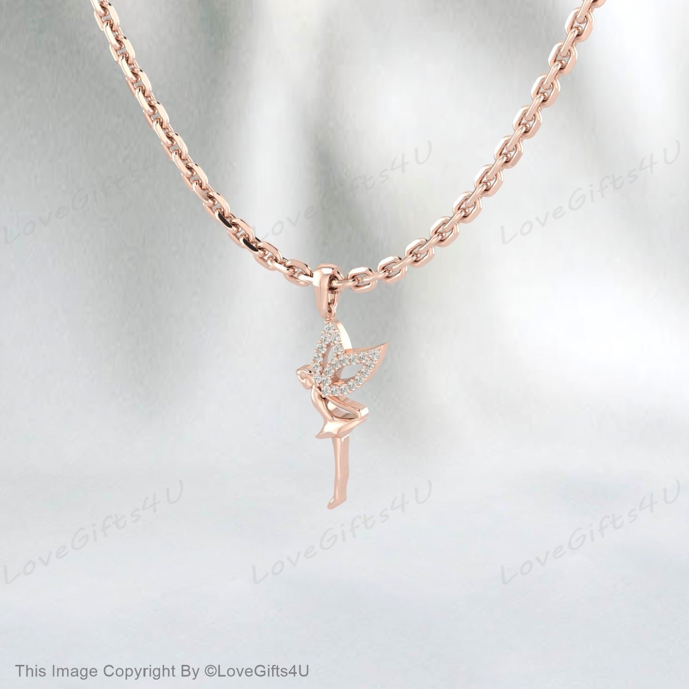 Collier de charme de fille de danse de ballet en or rose, collier de fille, cadeau pour fille petite-fille nièce fille bijoux cadeau personnalisé