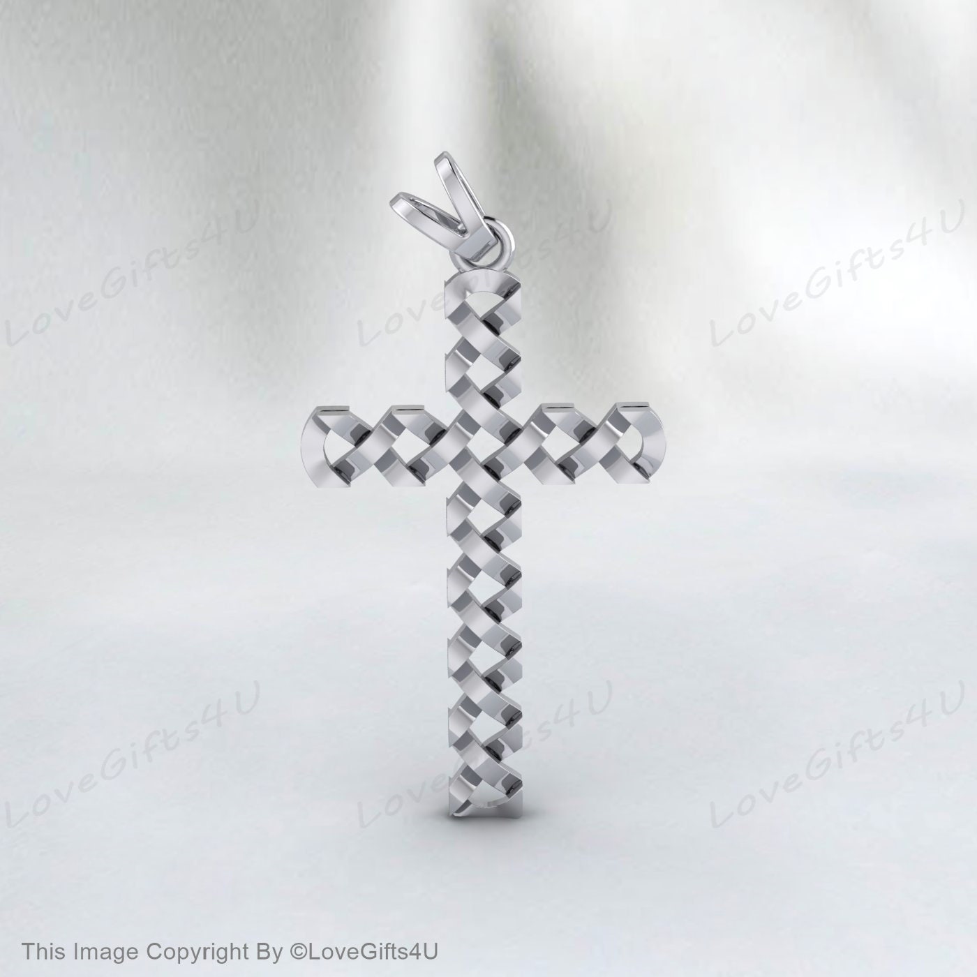 Cross Sterling Silver 925 Crucifix Jesus Christ Pendant Religious Necklace Charm Unisex Christening Baptism Gift Present