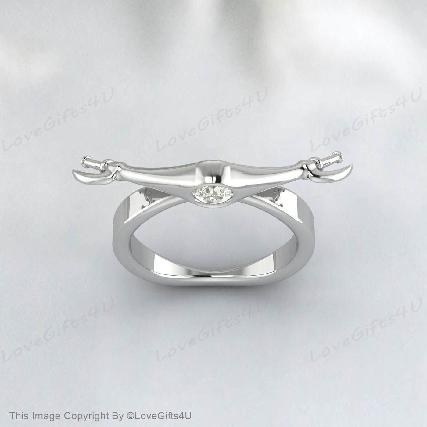 Paul Michael Design Scooter Ring Diamond Silver Bike Head Jewellery