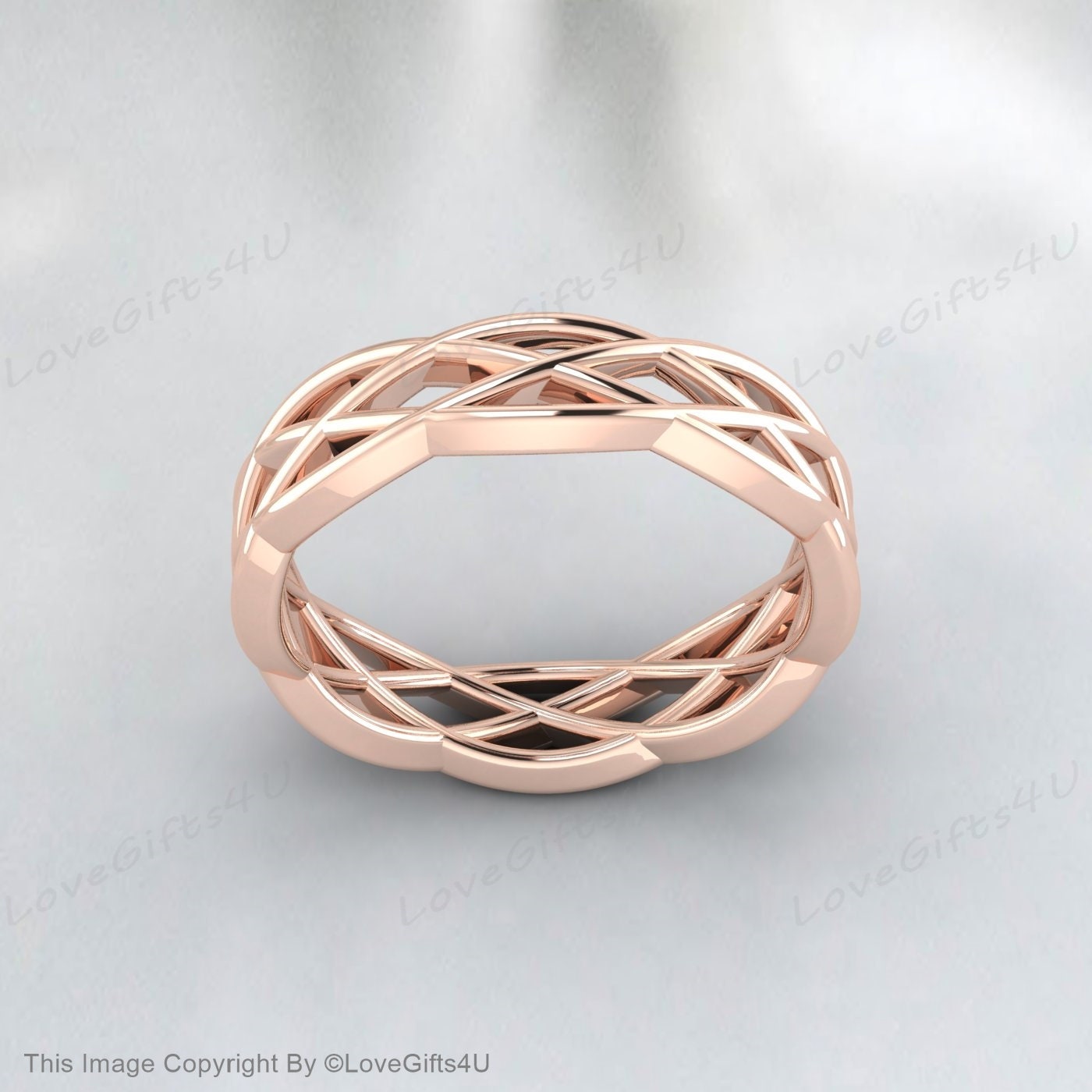 Celtic Knot Ring Engagement Band Womens Band Ring Mens Wedding Band