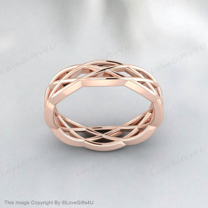 Celtic Knot Ring Engagement Band Womens Band Ring Mens Wedding Band