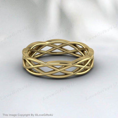 Celtic Knot Ring Engagement Band Womens Band Ring Mens Wedding Band