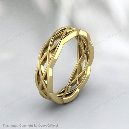 Celtic Knot Ring Engagement Band Womens Band Ring Mens Wedding Band