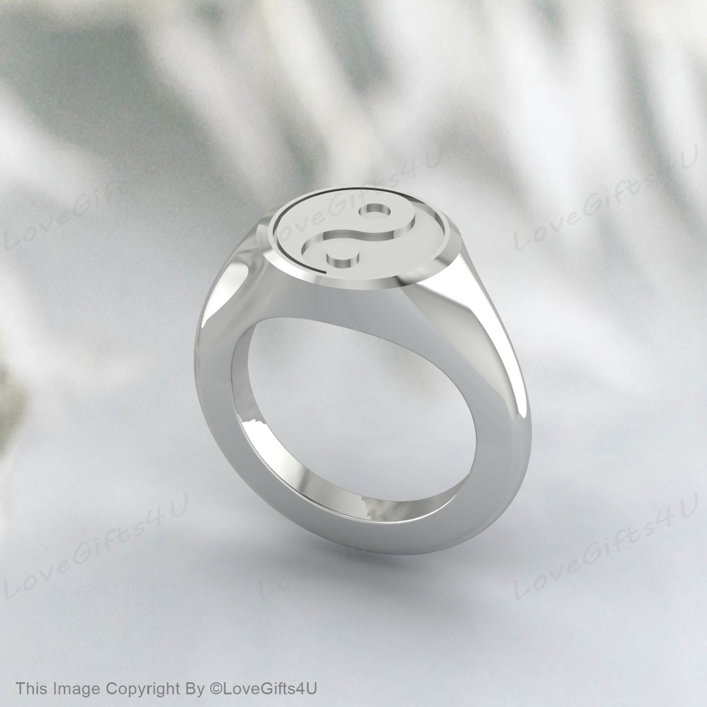 Bague Yin Yang, Bague en argent sterling, Bijoux esprit zen taoïste, Bague homme femme, Bague équilibre yoga, Chevalière ronde Bague unisexe