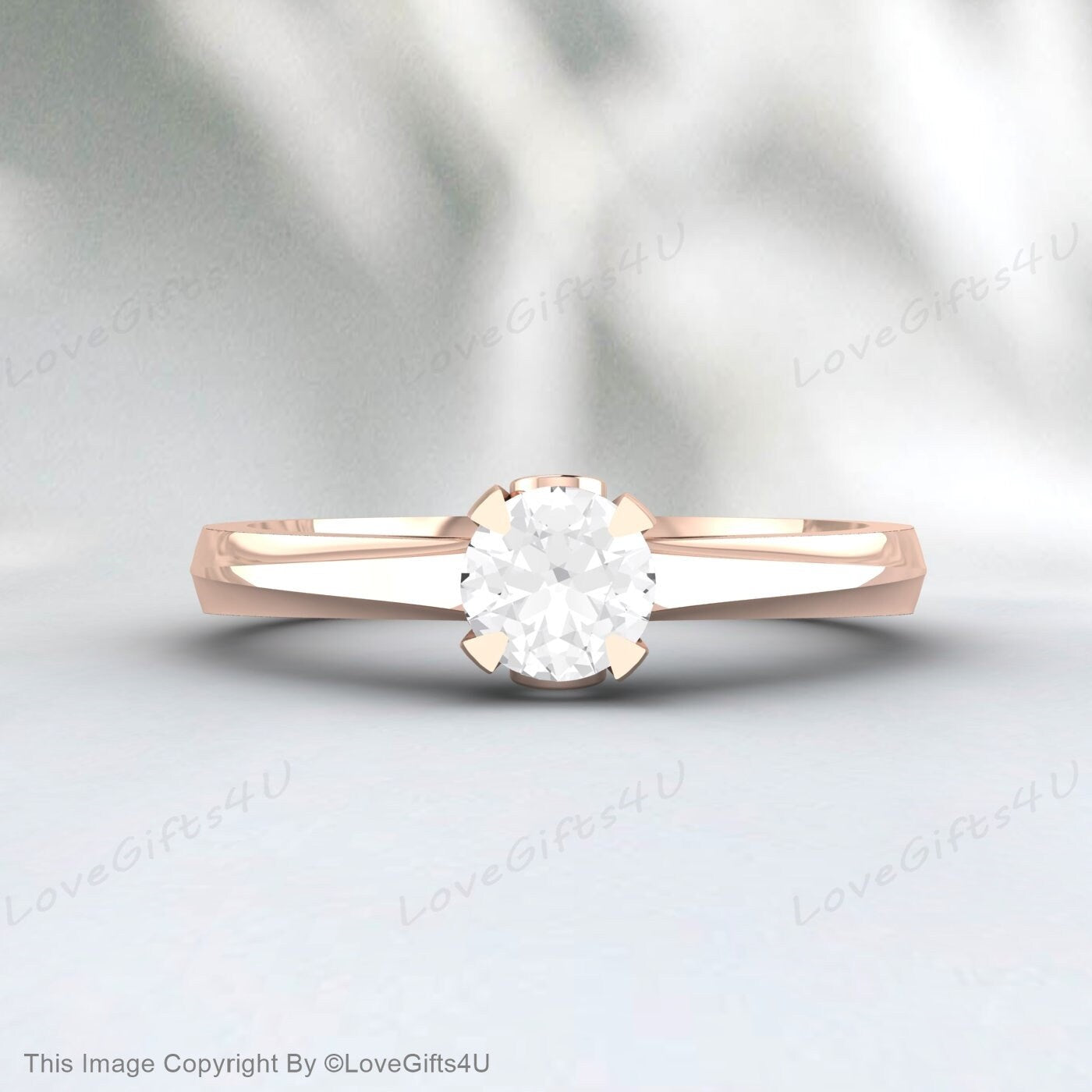 Moissanite Engagement Ring Bridal Promise Ring Anniversary Ring