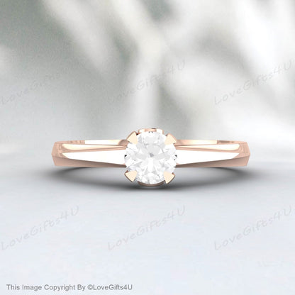 Bague de fiançailles Moissanite Bague de promesse de mariée Bague d’anniversaire