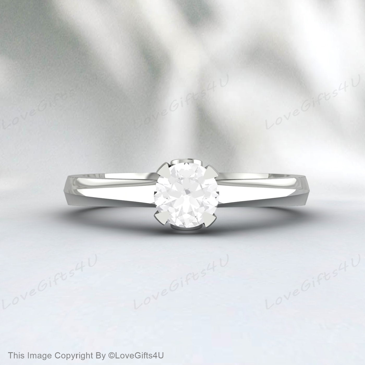 Moissanite Engagement Ring Bridal Promise Ring Anniversary Ring