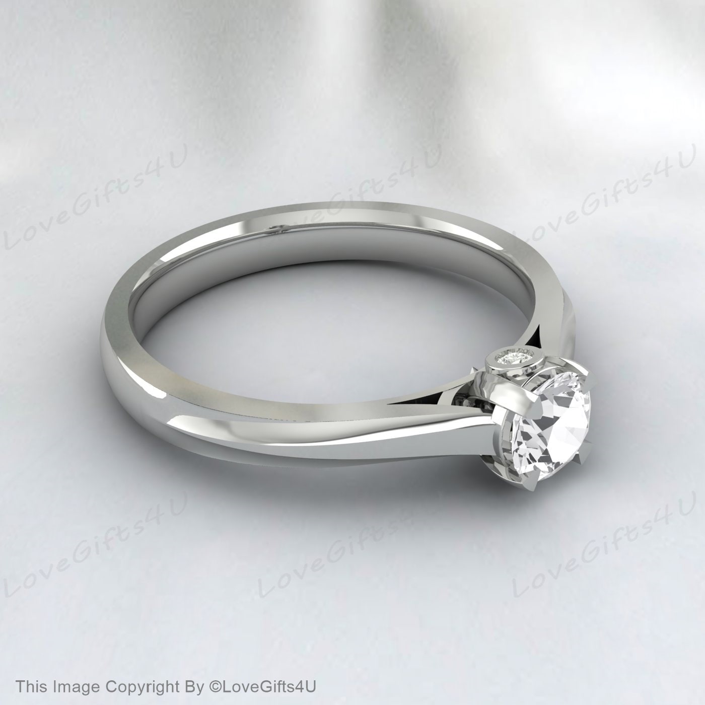 Bague de fiançailles Moissanite Bague de promesse de mariée Bague d’anniversaire