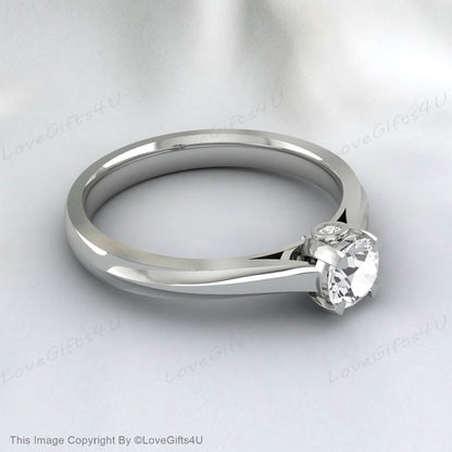 Moissanite Engagement Ring Bridal Promise Ring Anniversary Ring