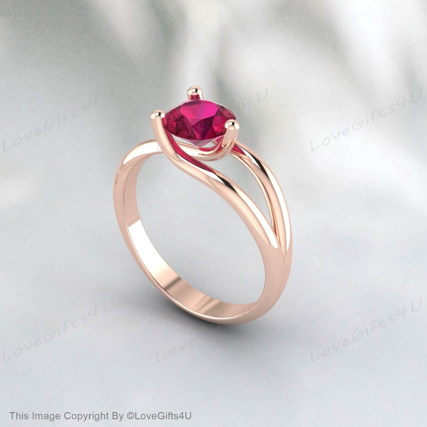 Bague de créateur en pierre ronde rubis rouge cultivé en laboratoire pour femmes, bijoux en argent Sterling, bague de proposition de saint-valentin, pierre de naissance de juillet