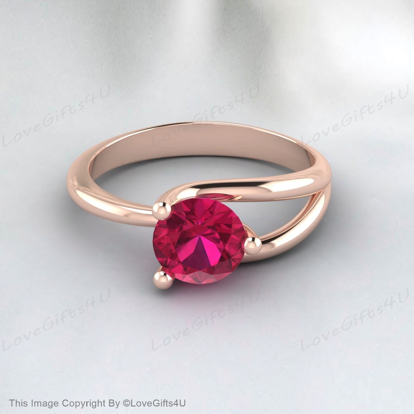 Bague de créateur en pierre ronde rubis rouge cultivé en laboratoire pour femmes, bijoux en argent Sterling, bague de proposition de saint-valentin, pierre de naissance de juillet