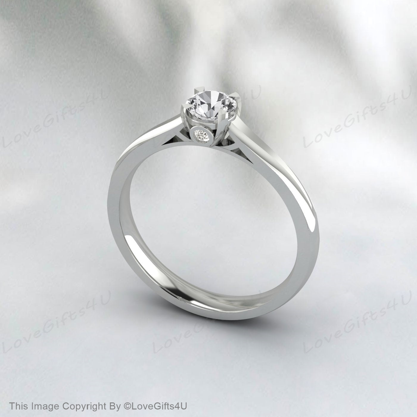 Bague de fiançailles Moissanite Bague de promesse de mariée Bague d’anniversaire