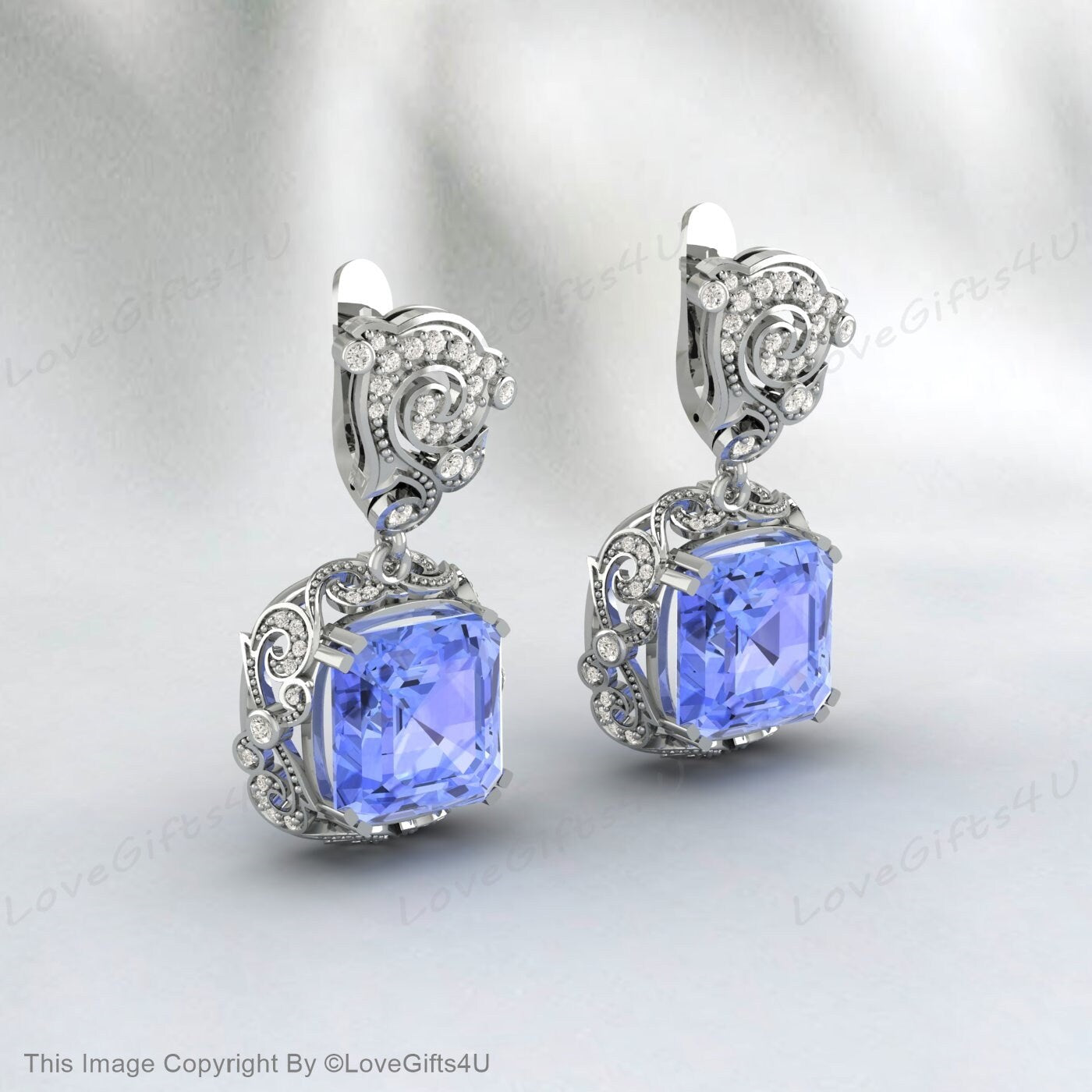 Boucles d’oreilles en or jaune, boucles d’oreilles Tanzanite Dangle 14k Or jaune, Pierre de naissance de décembre, Tanzanite authentique, Boucles d’oreilles en or, Bijoux minimalistes