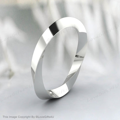 Classic Twisted Plain Stacking Ring Twisted Rope Wedding Band