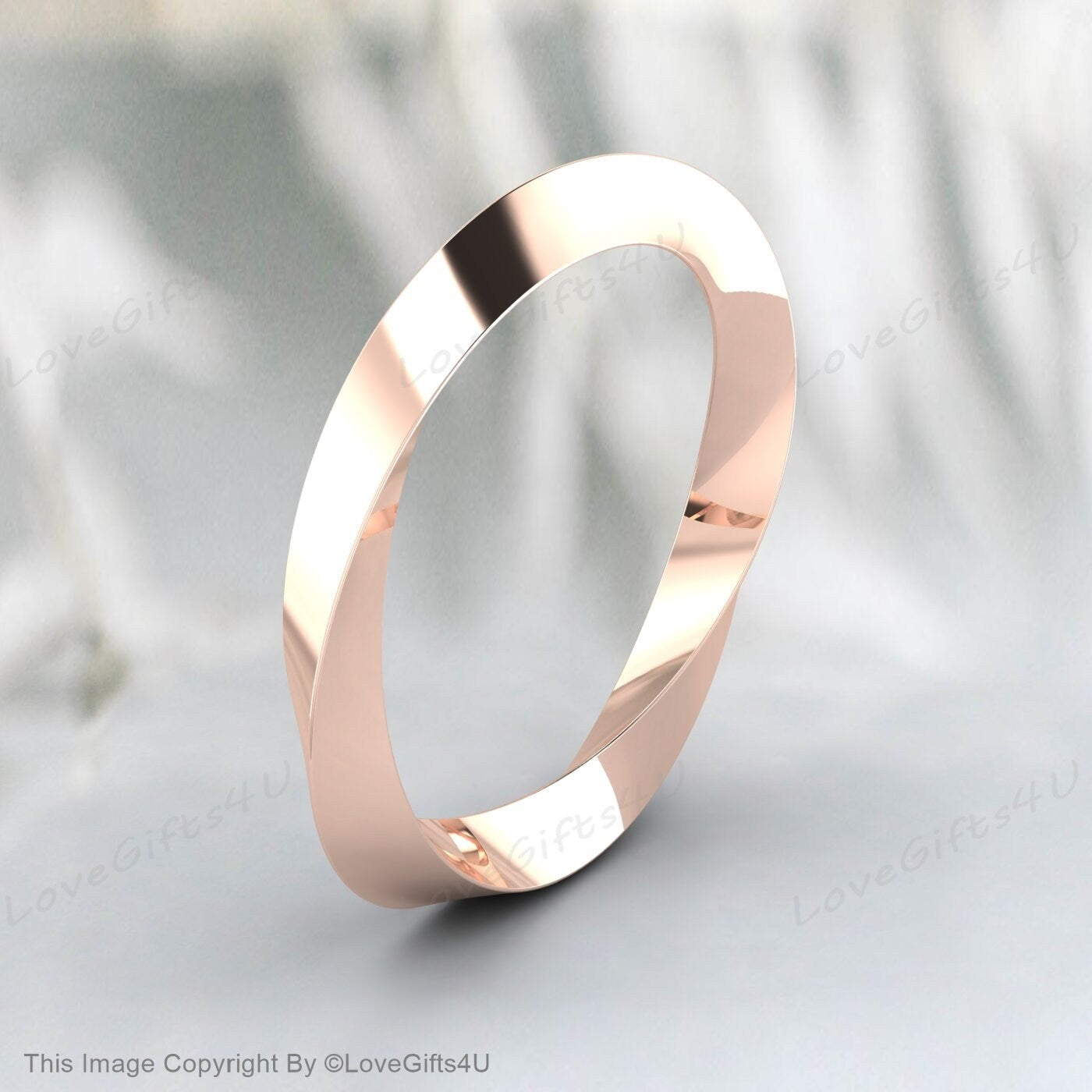 Classic Twisted Plain Stacking Ring Twisted Rope Wedding Band