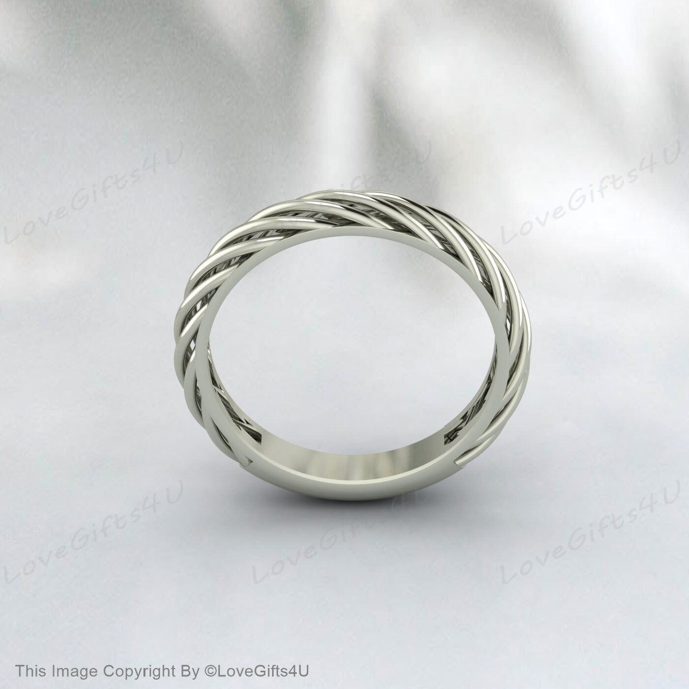 Bague tressée torsadée Bague tressée en argent Bague pour hommes Bague minimaliste