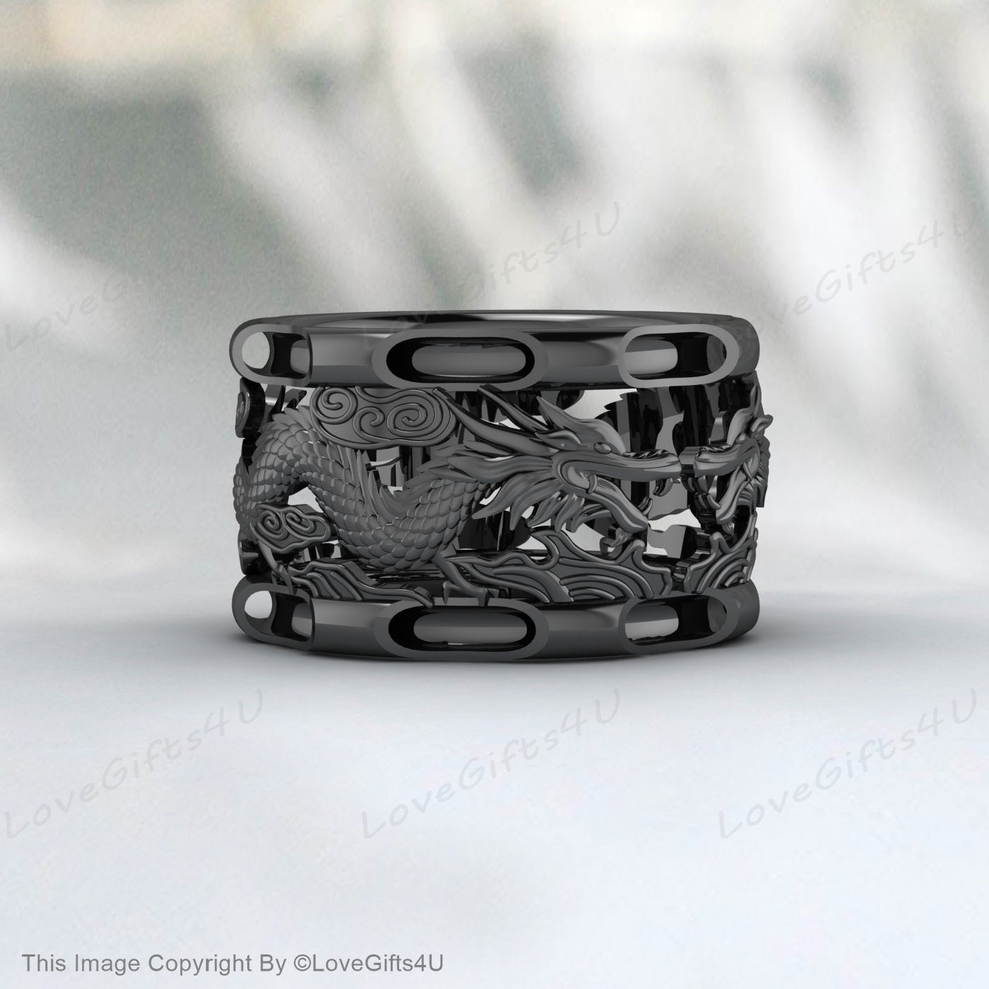 Dragon Silver Mythology Wedding Ring Gift For Men Dragon Band