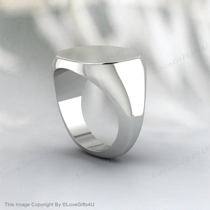 Cloud Pinky Signet Ring, Engraving, Sterling Silver, Côté Caché, Signet ring Mens, Womens, Pinky ring, Square ring, Unique ring, Custom Ring